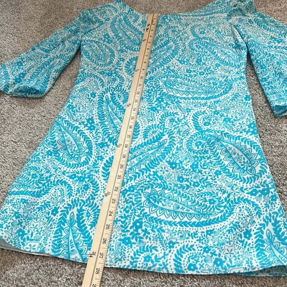 Beautiful 100% Silk Lilly Pulitzer Paisley mini Dress 6‎ coastal preppy chic fun